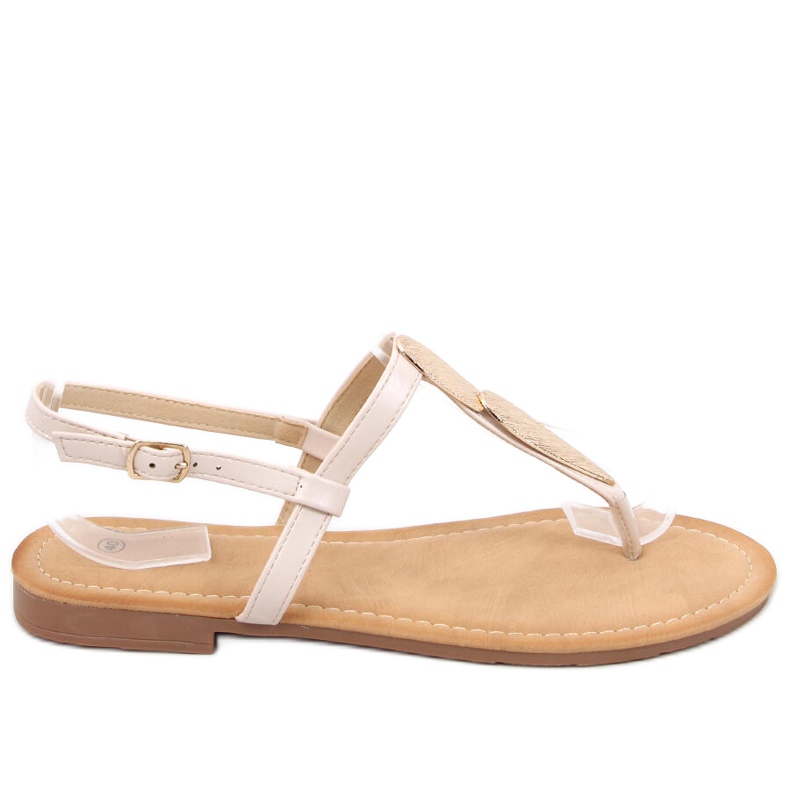 Attina Beige Flip-Flops golden