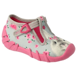 Befado Kinderschuhe 110P425 rosa grau