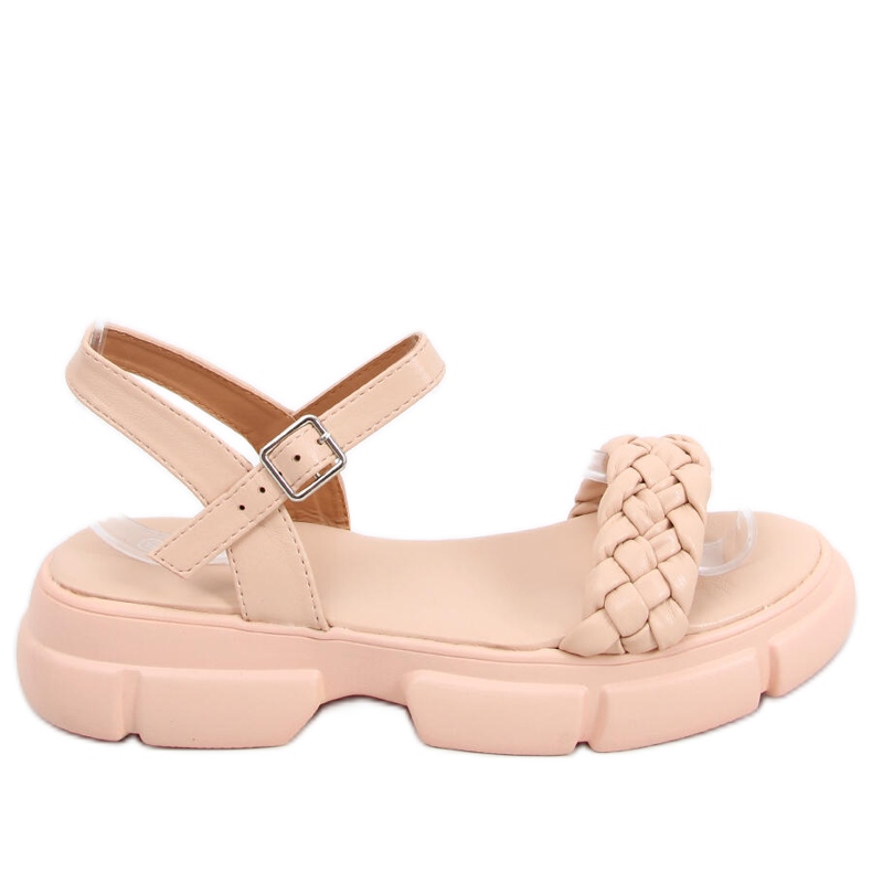 Sandalen mit hohen Sohlen Shanti Nude beige