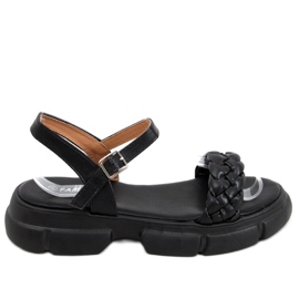 Sandalen auf hoher Sohle in Shanti Black schwarz
