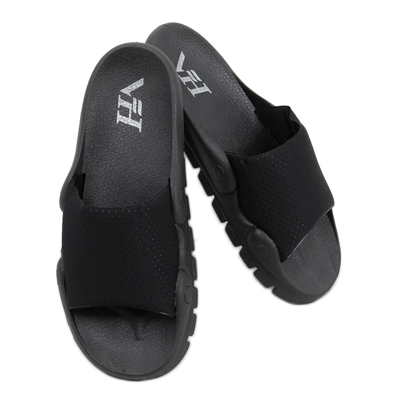 Wind Schwarze Damenhausschuhe