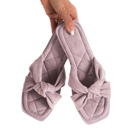 Marquiz Wildleder Hausschuhe lila