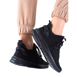 Sweet Shoes Schwarze Textil-Sportschuhe