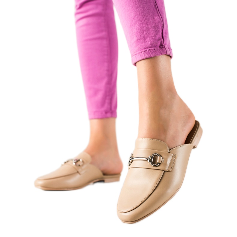 SHELOVET Beige Hausschuhe Mokassins