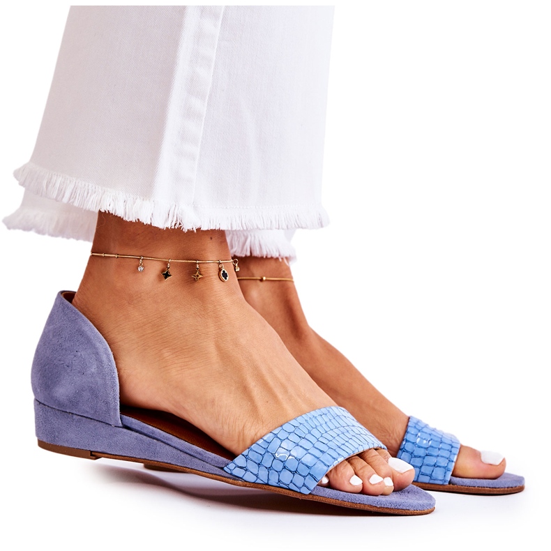 Ledersandalen Maciejka 1971-61 Blau