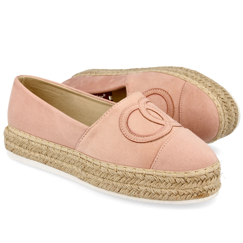 PS1 Damen Espadrilles On A Straw Platform Pink Febi rosa