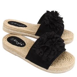 Blumenfiesta Primrose Black Pantoffeln schwarz