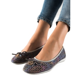 T.Sokolski Bunte Lederballerina mehrfarbig