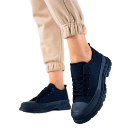 SHELOVET Turnschuhe auf der Plattform marineblau