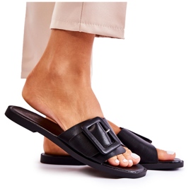 FE1 Modische Sommerhausschuhe für Damen Schwarz Sylvia