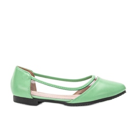 Grüne halbtransparente Juva-Ballerinas