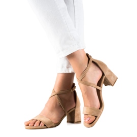 Seastar Beige Sandaletten mit hohen Absätzen