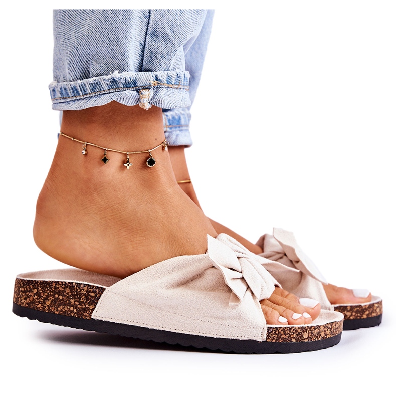 PS1 Wendy Hellbeige Korksohle Hausschuhe