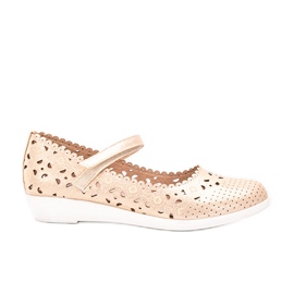 Goldfarbene durchbrochene Ballerinas von Cardosa für Kinder golden