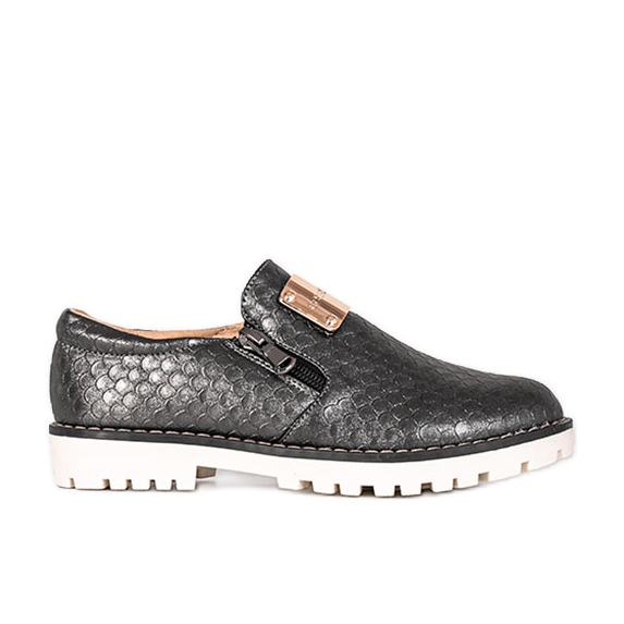 Schwarze Metallic-Babyschuhe von Virton