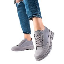 SHELOVET Turnschuhe auf der Plattform grau