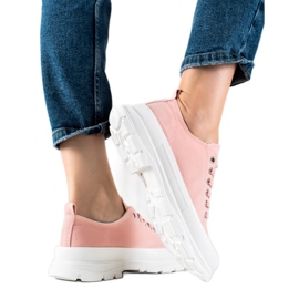 SHELOVET Rosa Turnschuhe auf der Plattform