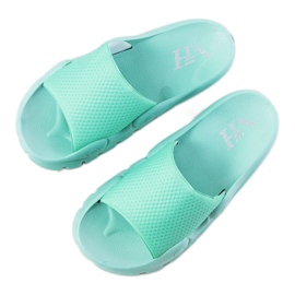 Grüne Distant-Hausschuhe für Damen