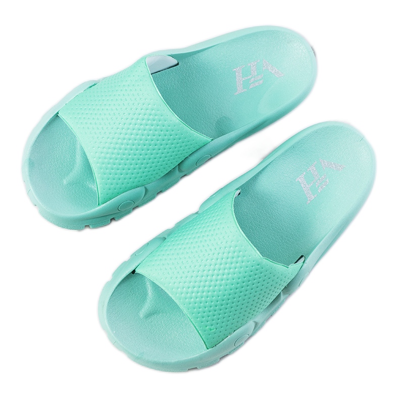 Grüne Distant-Hausschuhe für Damen