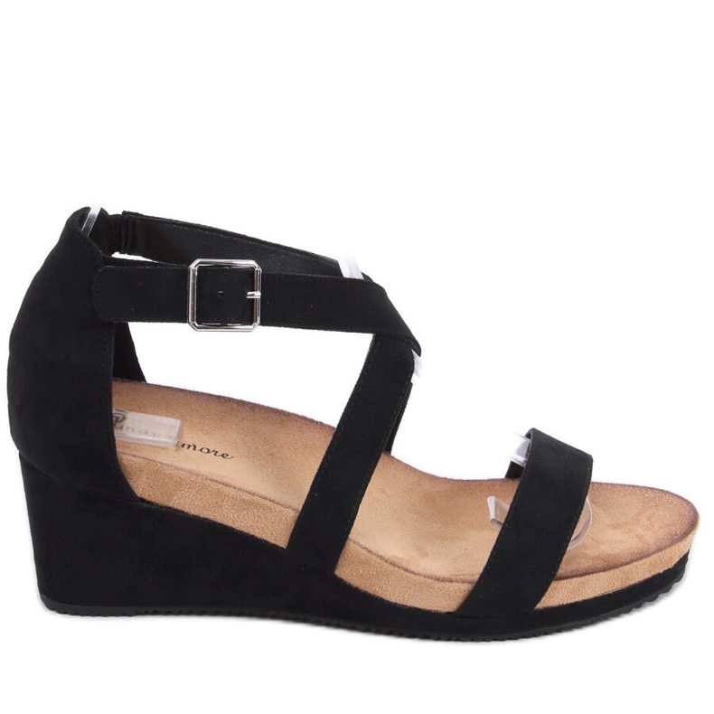 Keilsandalen Ashlyn Schwarz