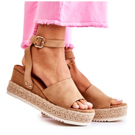 FE1 Wildleder Camel Sandalen Lissabon beige