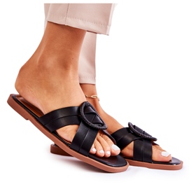 Modische schwarze Sansa-Hausschuhe für Damen