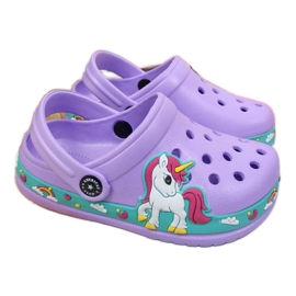 American Club Jr.AM899B Badelatschen lila