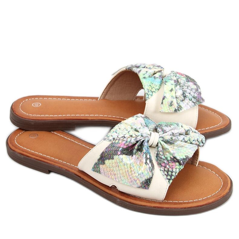 Vors Beige Damenhausschuhe mehrfarbig