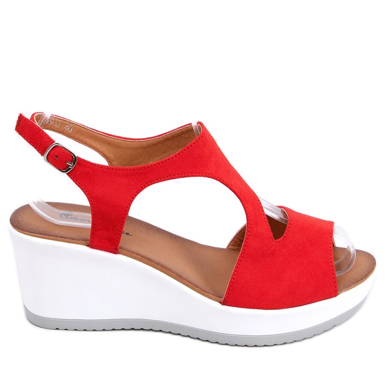Patty Red Keilsandalen rot