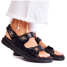 S.Barski Ledersandalen für Damen mit schwarzer Halis-Dekoration