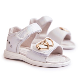 Weiße Catia Klettsandalen für Kinder