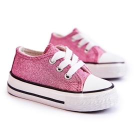 FR1 Kinder Turnschuhe gebunden Rosa Wella