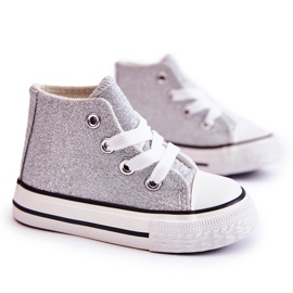 Kinder Turnschuhe Hoch Silber Catrina