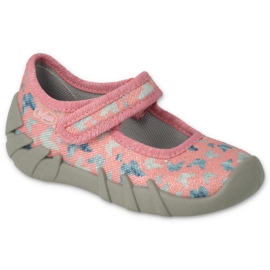 Befado Kinderschuhe mm 109P252 blau rosa silber- grau