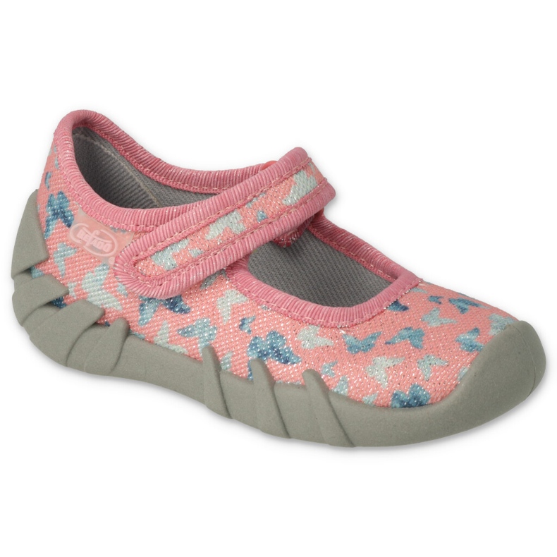 Befado Kinderschuhe mm 109P252 blau rosa silber- grau