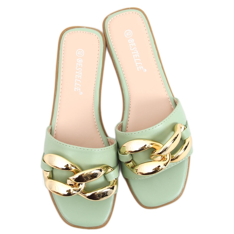 Hausschuhe mit einer Kette Dalia Green grün