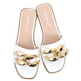 Hausschuhe mit einer Kette Dalia White weiß