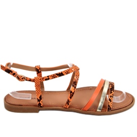Bavi Orange Damensandalen