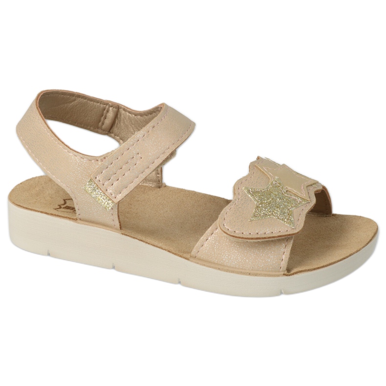 Befado Kindersandalen 068Y004 Zlotys mit Zirkonen golden