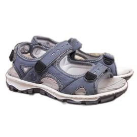 Ledersandalen mit Klettverschluss Rieker W RKR458 blau