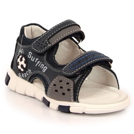 Sandalen mit Klettverschluss NEWS Jr EU651A marineblau-grau