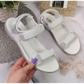 American Club W AM896B graue Sandalen mit Klettverschluss