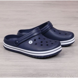 American Club W AM636B marineblaue Hausschuhe navy blau