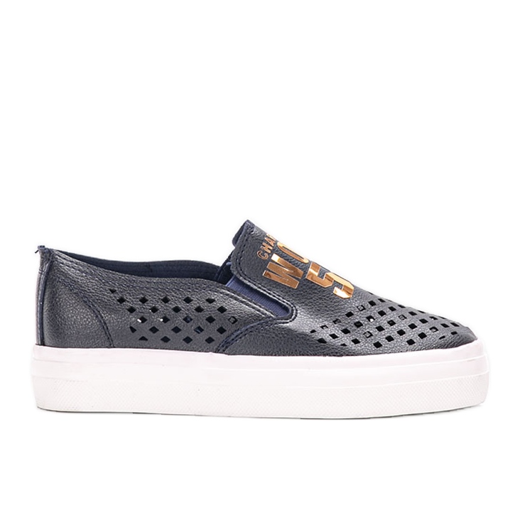 Kaisas marineblaue Turnschuhe navy blau