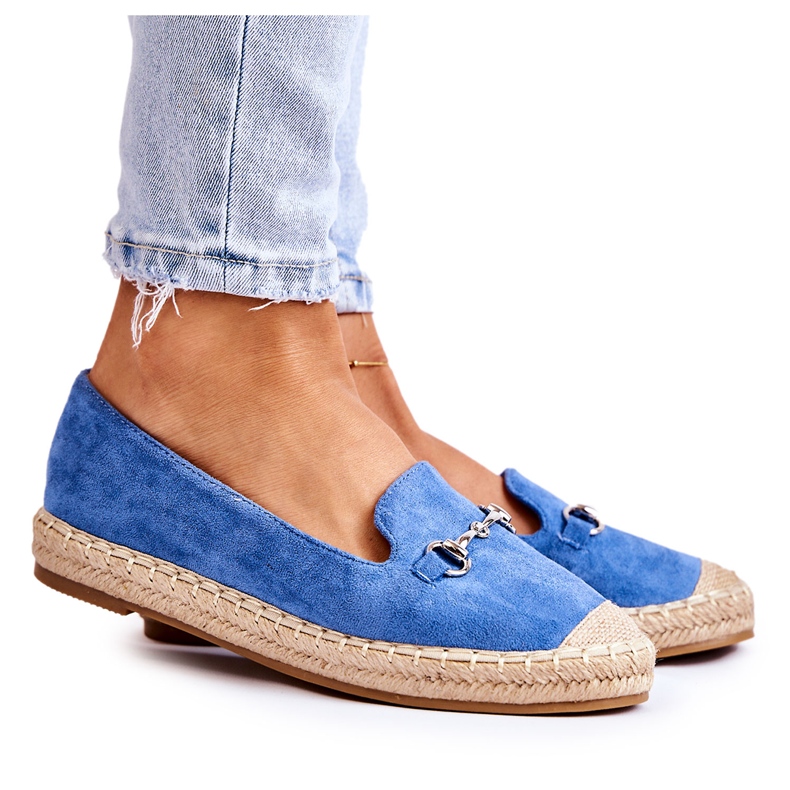 S.Barski Klassische blaue Oresa Slip-On-Espadrilles für Damen