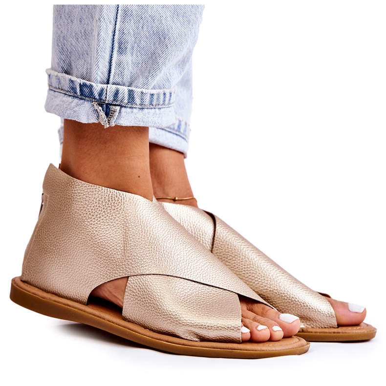 S.Barski Ledersandalen für Damen Gold Catalise golden