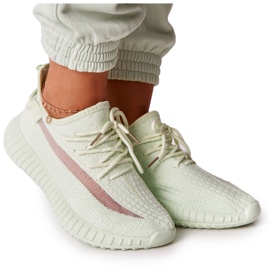 Hellgrüne Sneaker -Sportschuhe für Frauen