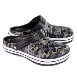 American Club Jr.AM445A Hausschuhe aus schwarzem Schaumstoff