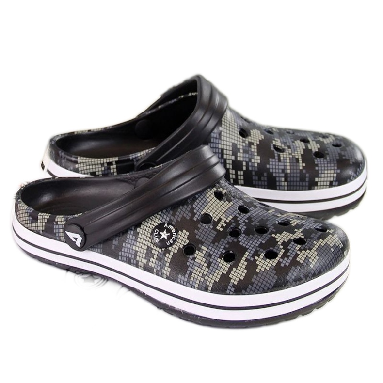 American Club Jr.AM445A Hausschuhe aus schwarzem Schaumstoff