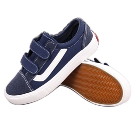 Niedrige Turnschuhe mit Klettverschluss Atletico Jr ATC337C marineblau
